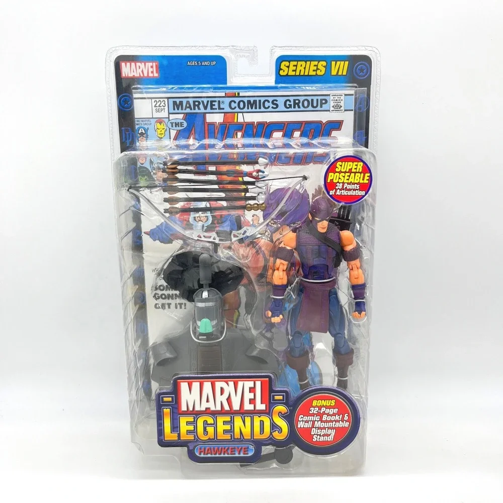 Toy Biz Marvel Legends Series VII Hawkeye Action Figure Avengers Sealed 2004